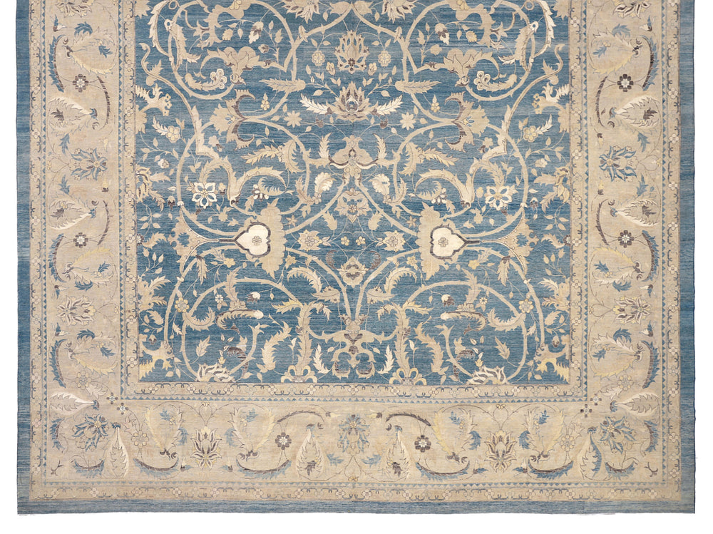 14'x20' Floral Polonaise Rug | Hand-Knotted Wool & Silk, Luxury Persian