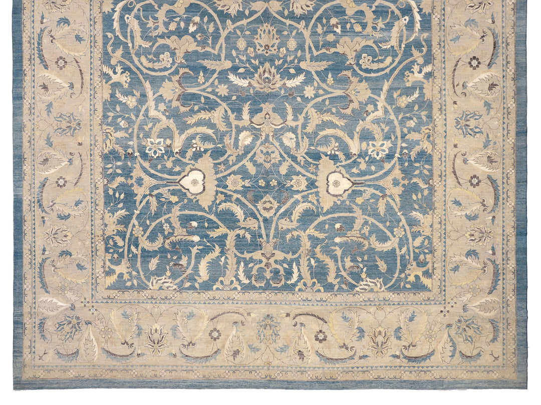 14'x20' Floral Polonaise Rug | Hand-Knotted Wool & Silk, Luxury Persian