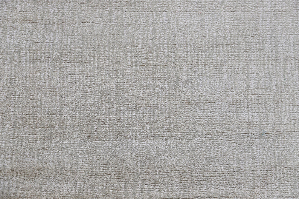 14'×20' Modern Wool & Tencel Rug | Solid Design with Subtle Strea Pattern | Thick Lush Pile