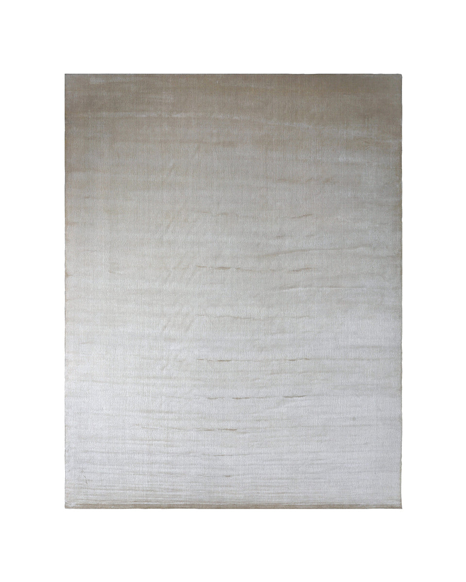 14'×20' Modern Wool & Tencel Rug | Solid Design with Subtle Strea Pattern | Thick Lush Pile