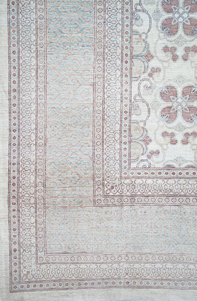 15' x 24' Fine Samarkand Palace Rug | Soft Pastel Floral | Ariana Traditional Collection