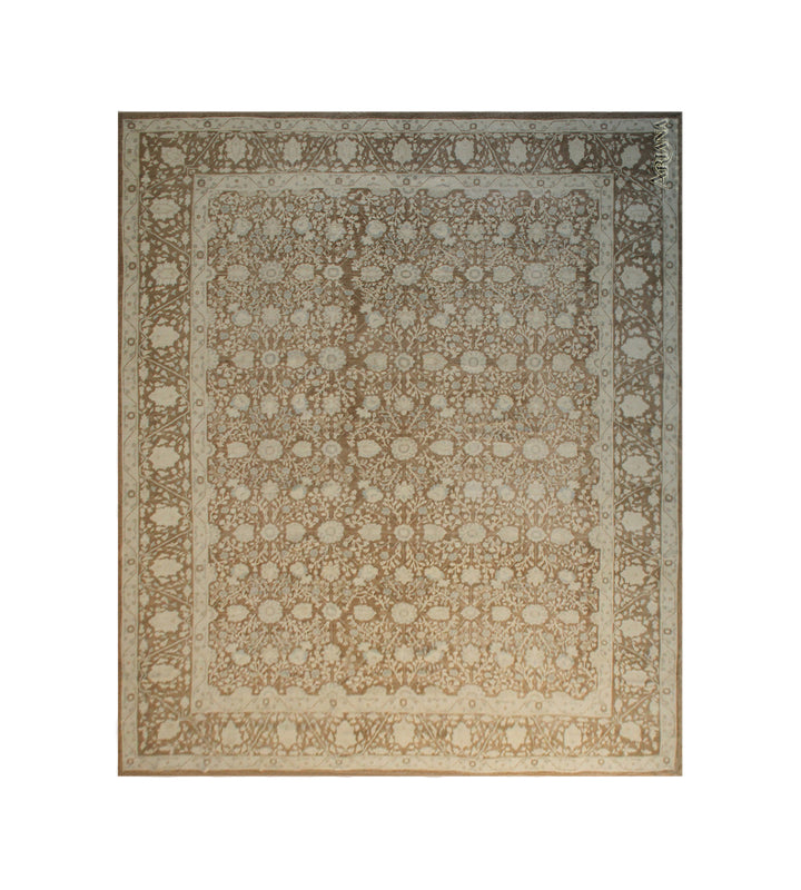 14'x18' Ariana Fine Tabriz Haji Jalili Design Rug | Brown & Soft Blue Area Rug