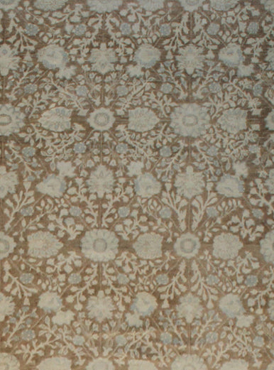 14'x18' Ariana Fine Tabriz Haji Jalili Design Rug | Brown & Soft Blue Area Rug