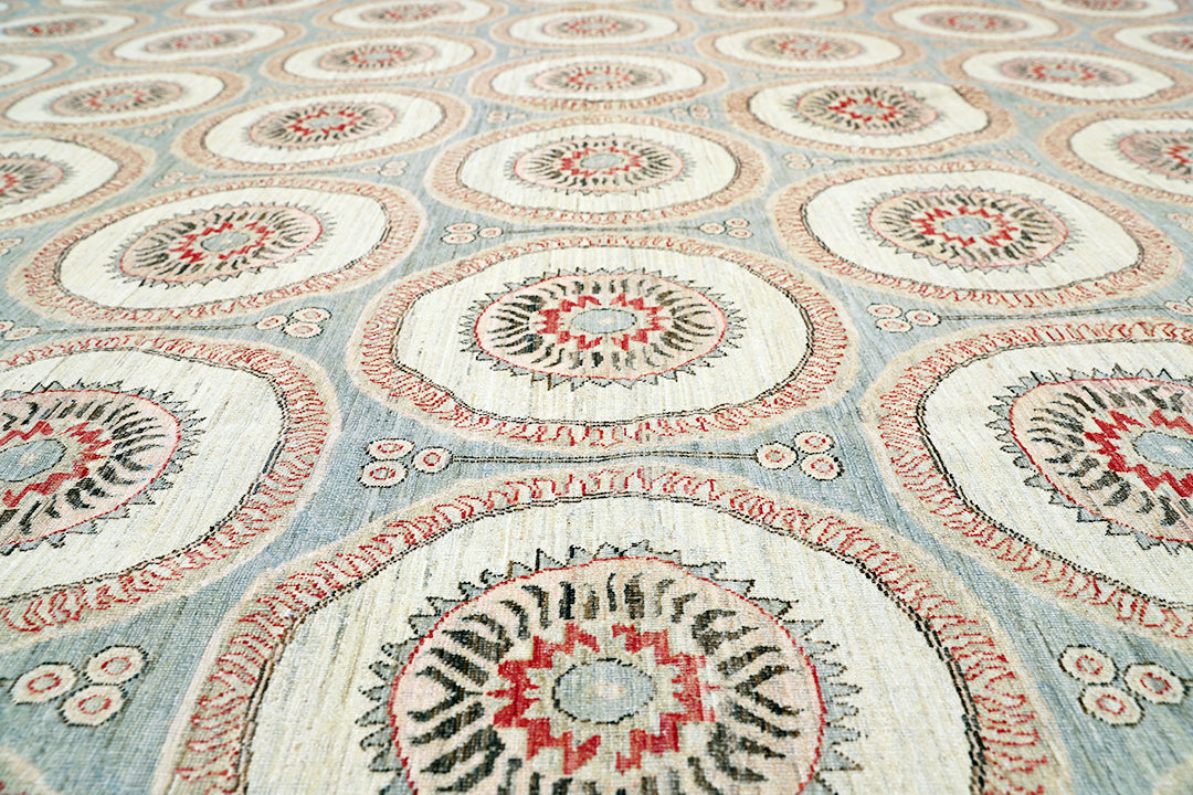 10'x13' Wool Rug | European Design | Ariana Transitional Handmade Area Rug