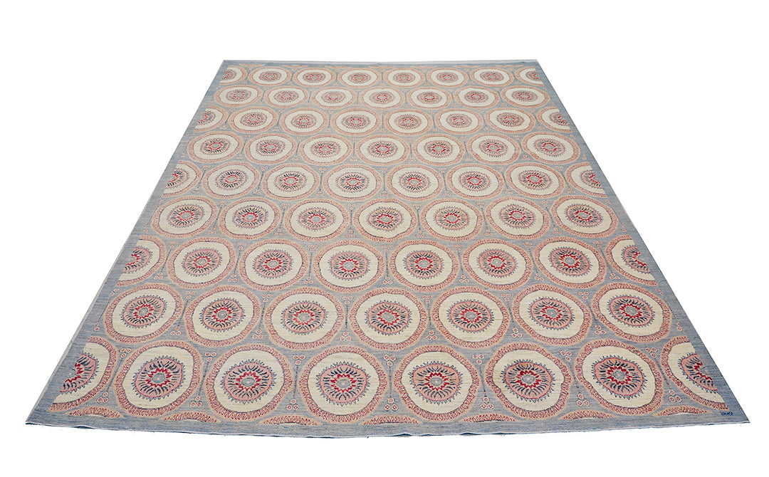 10'x13' Wool Rug | European Design | Ariana Transitional Handmade Area Rug