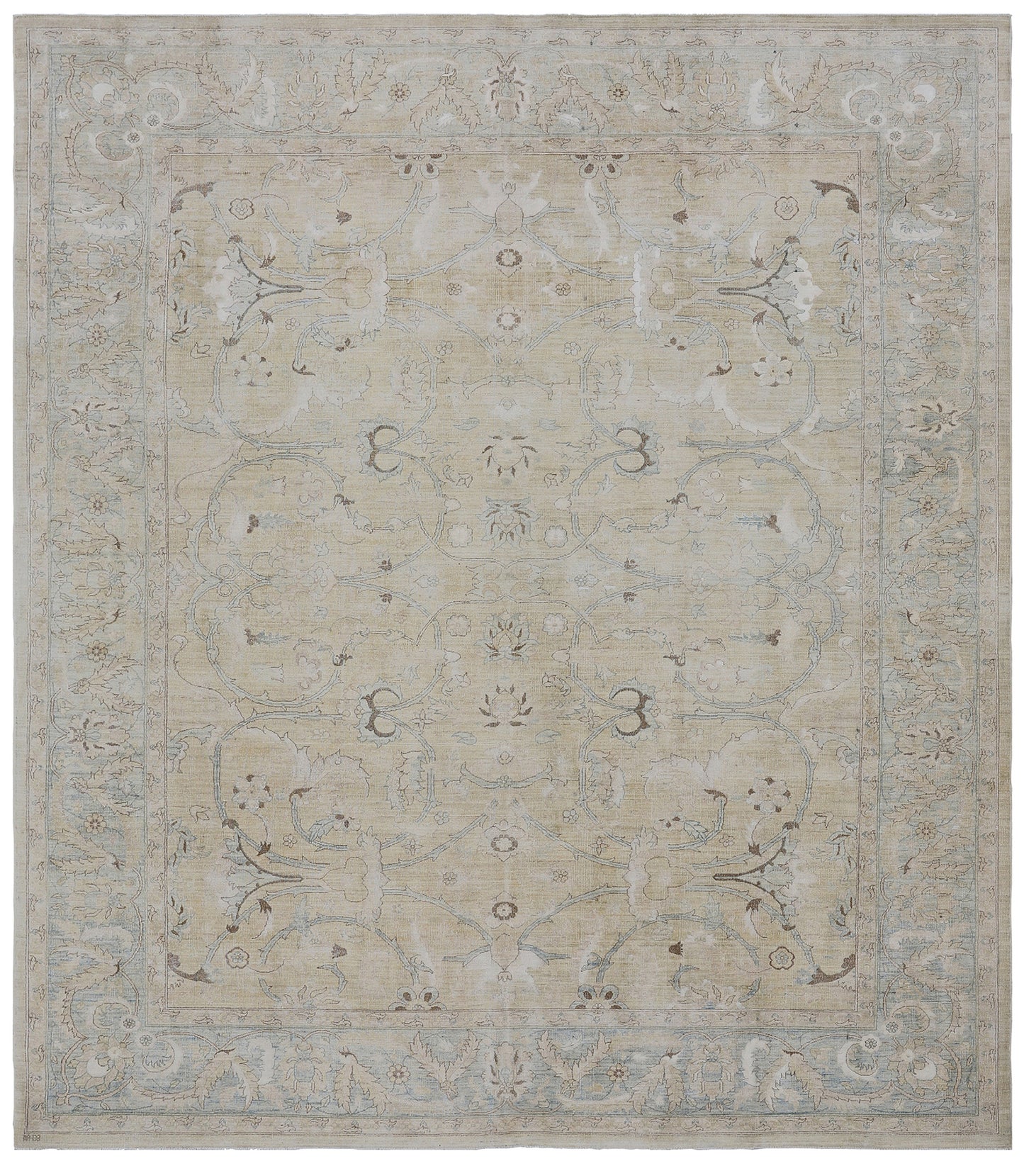 8'x10' Gold Polonaise Design Ariana Luxury Collection Hand-knotted Area Rug