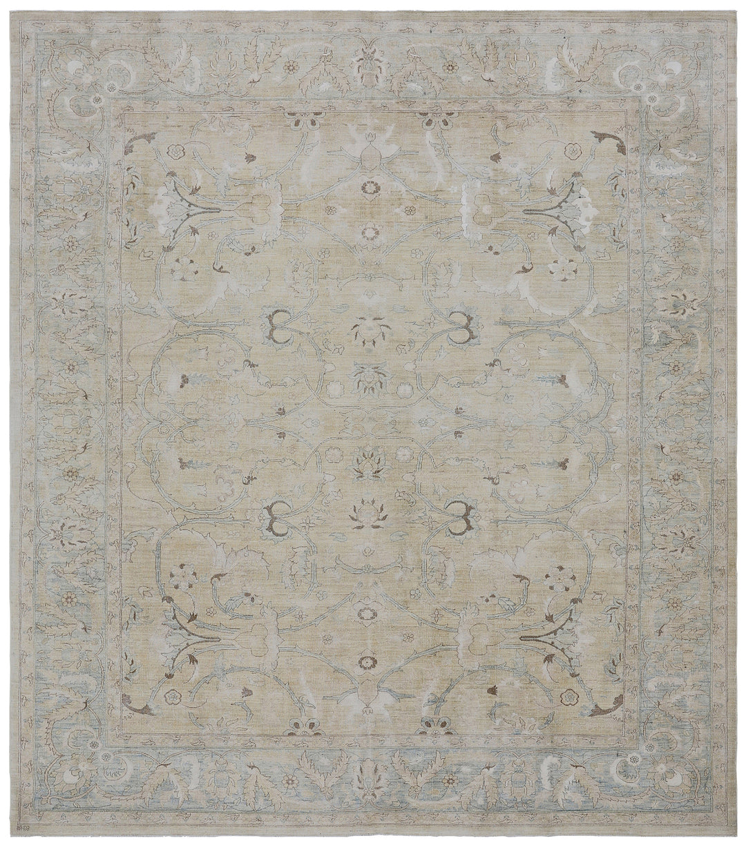 8'x10' Gold Polonaise Design Ariana Luxury Collection Hand-knotted Area Rug