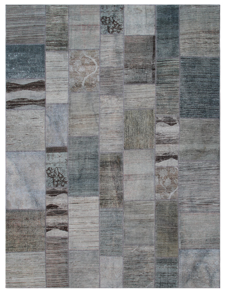 9'x12' Gray Ariana Patchwork Rug