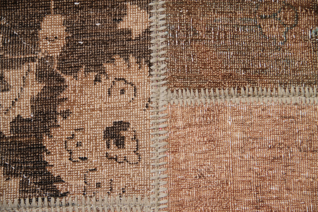 8'x10' Brown Ariana Patchwork Rug