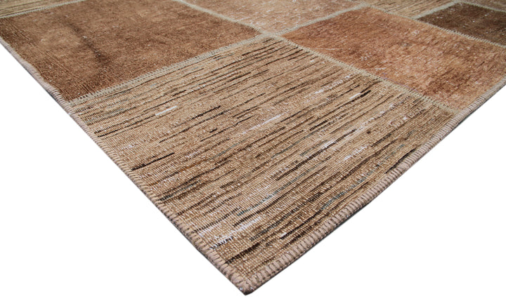 6'x8' Brown Ariana Patchwork Overdyed Rug