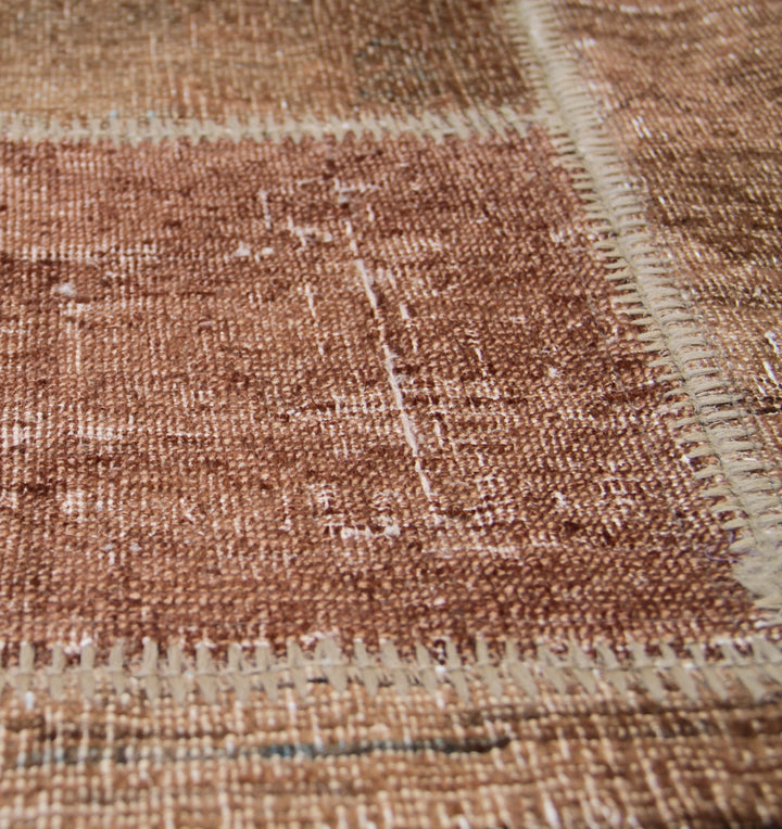 6'x8' Brown Ariana Patchwork Overdyed Rug