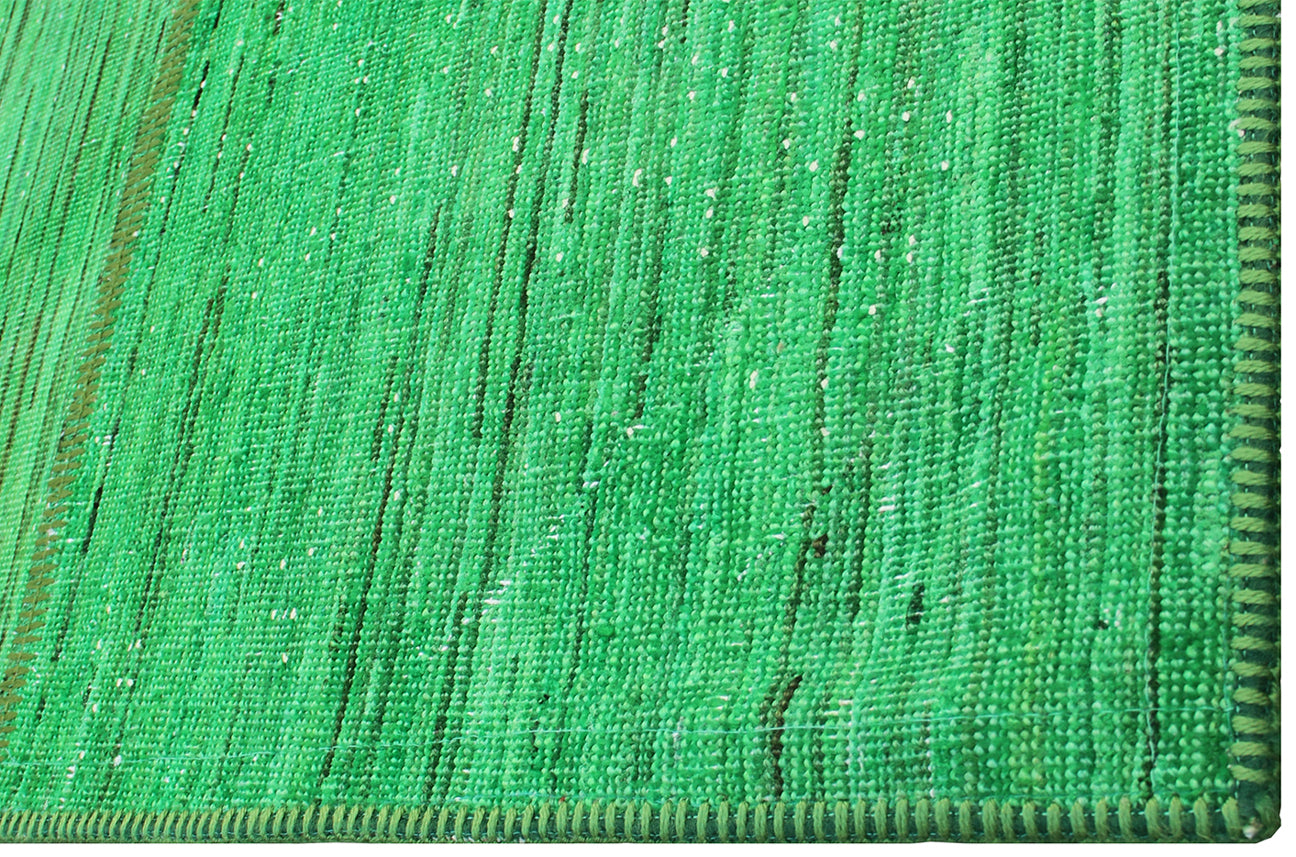 6x8 Overdye Green Ariana Patchwork Rug