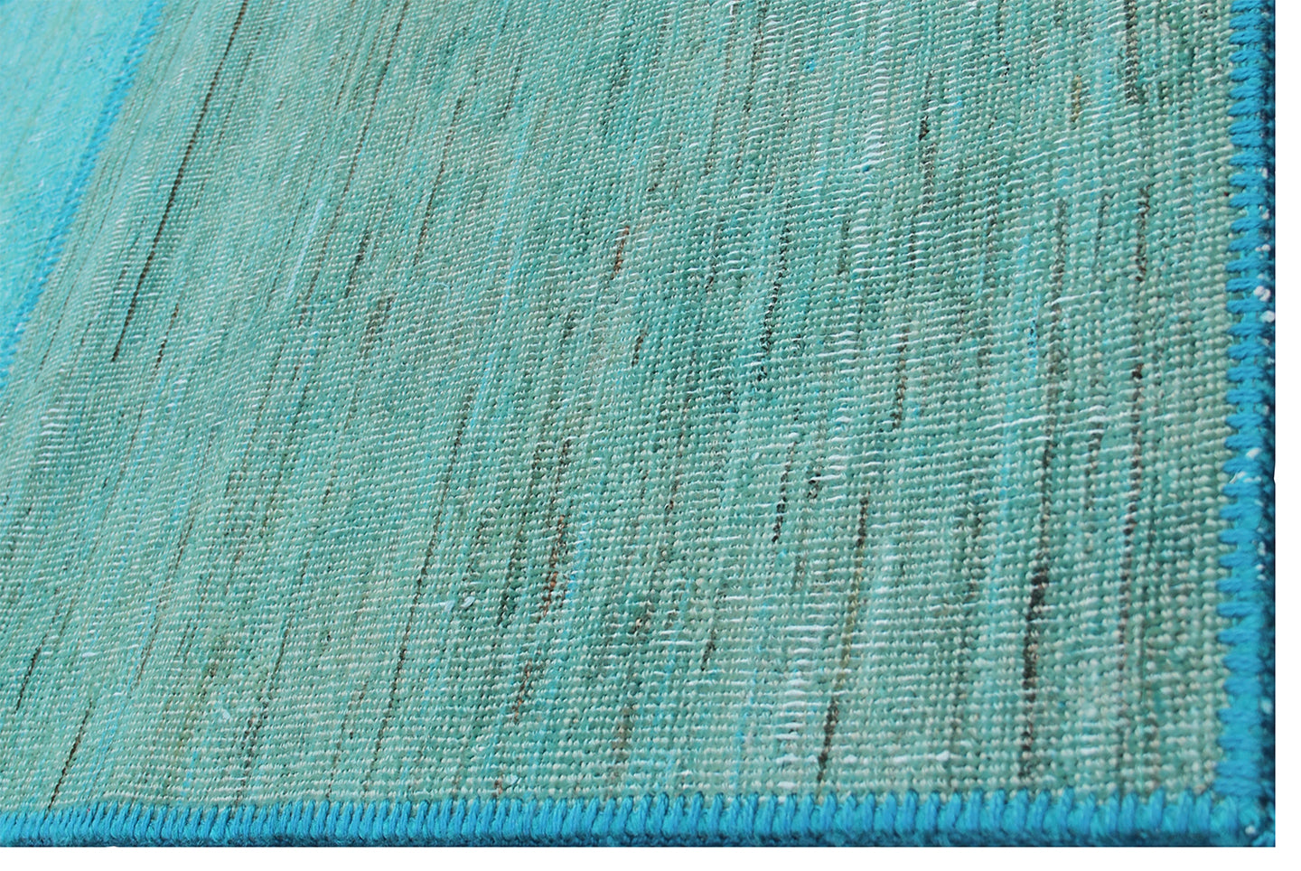 6x8 Overdye Turquoise Ariana Patchwork Rug