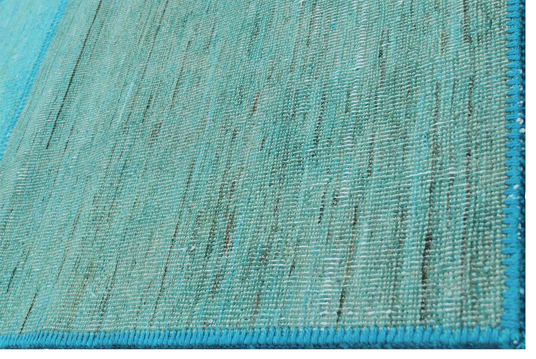 6'x8' Turquoise Blue Ariana Overdyed Patchwork Rug