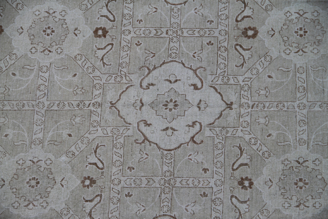 9'x12' Wool Rug | Ariana Traditional Floral Earth Tone Design Rug