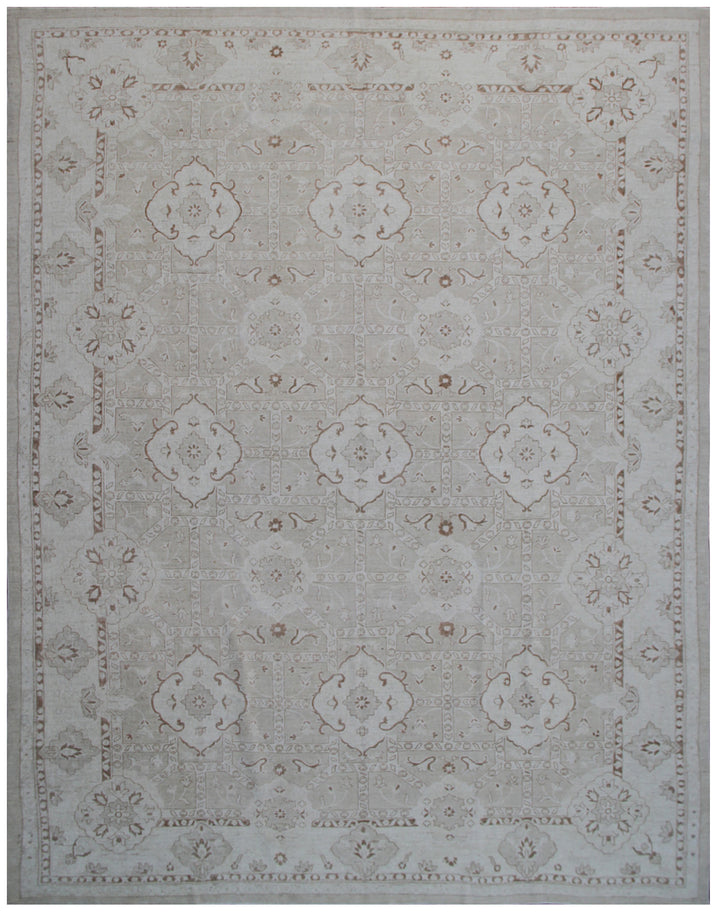 9'x12' Wool Rug | Ariana Traditional Floral Earth Tone Design Rug
