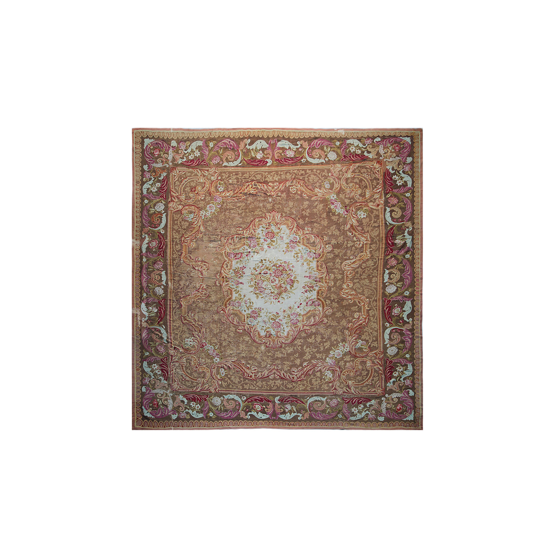 15'x16' Antique French Aubusson Rug | Handwoven, 19th Century