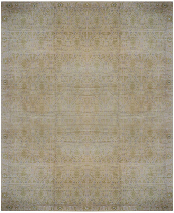 15'x25' Soft Yellow Green Pink Spanish Antique Palace Size Rug