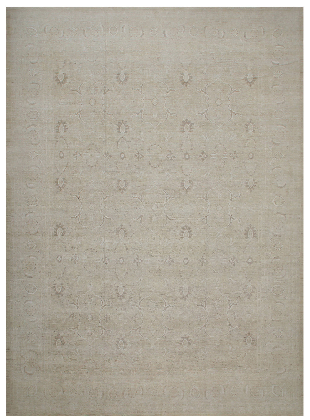 16' x 23' Ariana Vintage Traditional Palace Rug | Faded Agra Floral Design