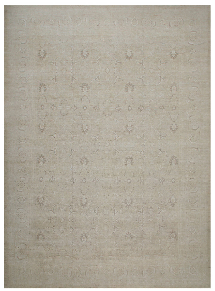 16' x 23' Ariana Vintage Traditional Palace Rug | Faded Agra Floral Design