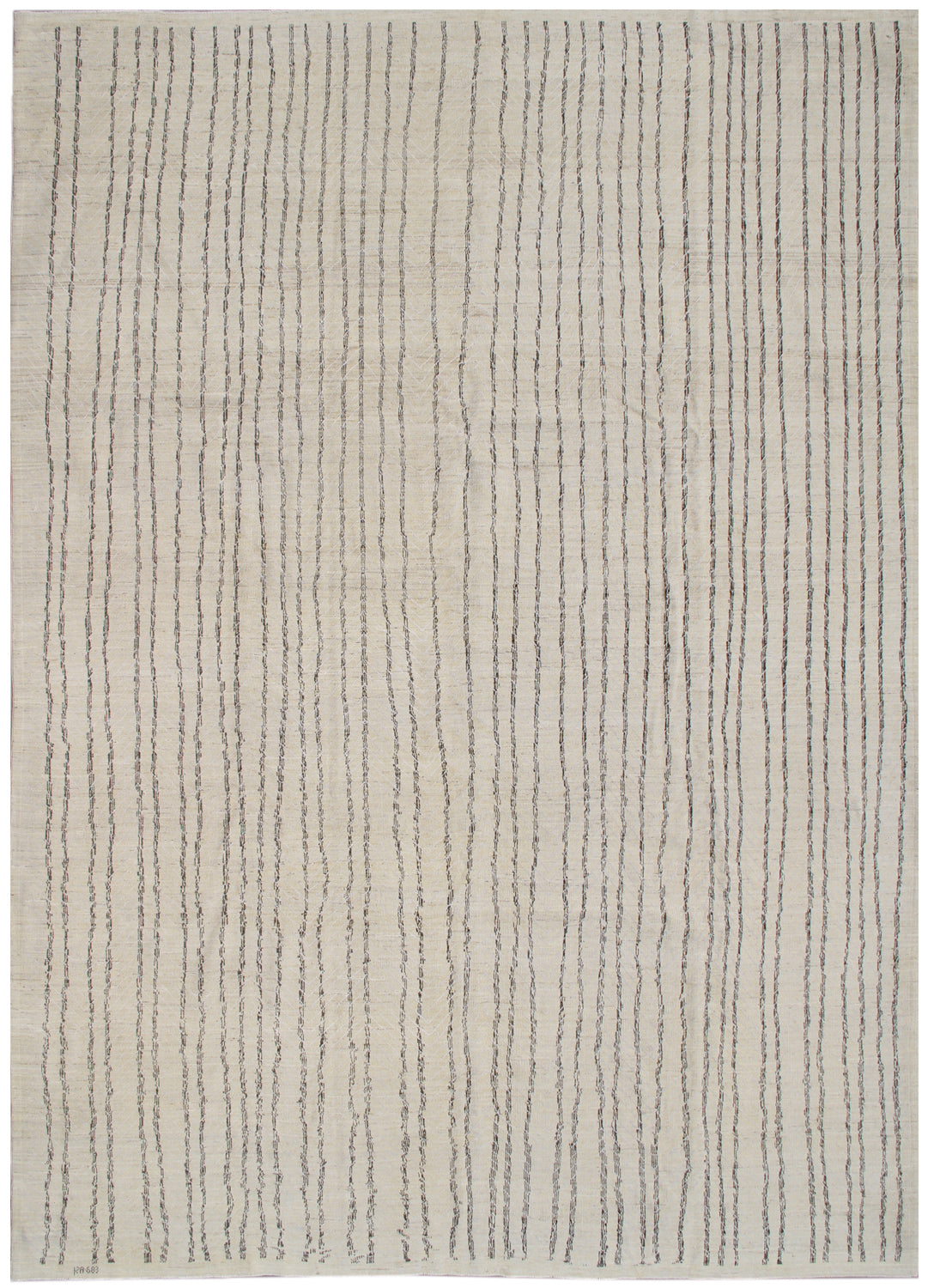 12'x9' Ariana Modern Cream with Brown Lines Rug