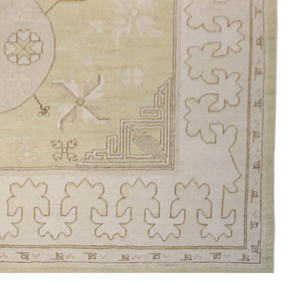 9'x12' Wool Area Rug | Ariana Samarkand Medallion Design Rug