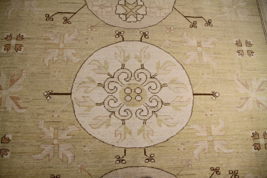 9'x12' Wool Area Rug | Ariana Samarkand Medallion Design Rug