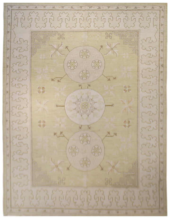 9'x12' Wool Area Rug | Ariana Samarkand Medallion Design Rug