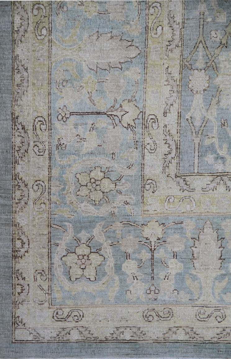10x13 Fine Tabriz Design Wool and Silk Ariana Traditional