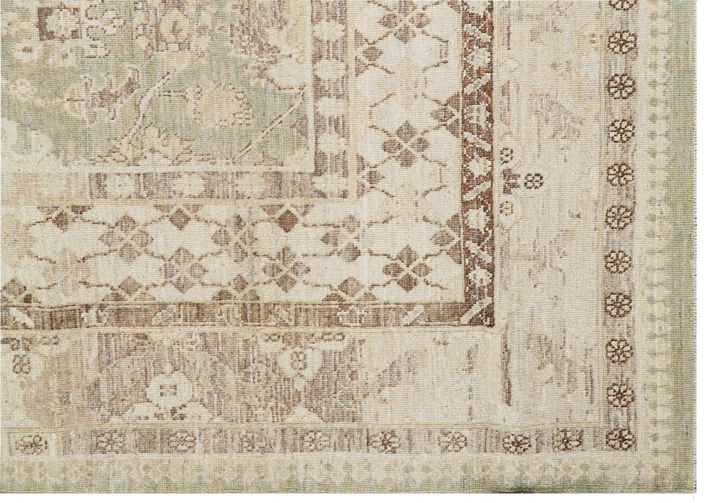 10'x14' Pale Green Tabriz Design Ariana Traditional Rug