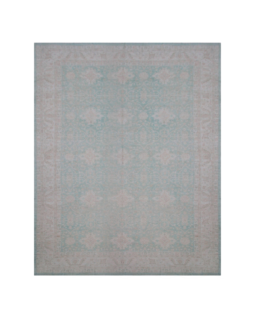 16'x23' Green Oushak Design Rug | Hand-knotted Wool | Large Area Rug