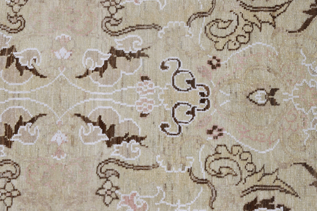 16'x3' Ariana Transitional Ivory Cream Brown White Runner Rug