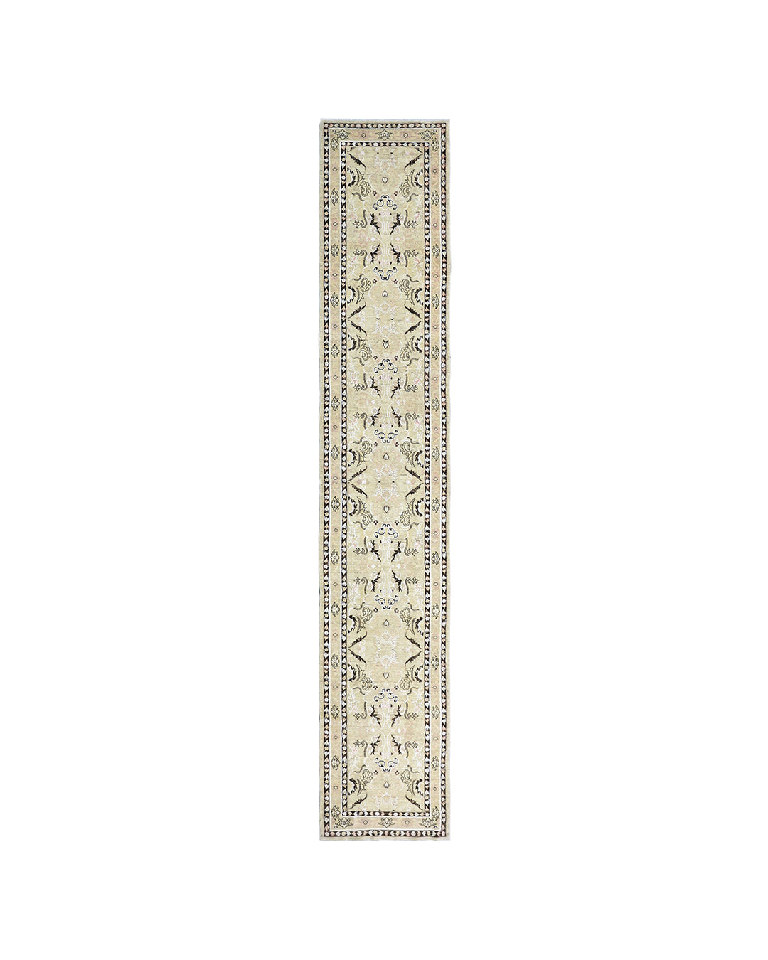 16'x3' Ariana Transitional Ivory Cream Brown White Runner Rug