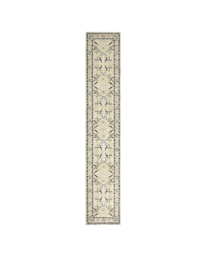 16'x3' Ariana Transitional Ivory Cream Brown White Runner Rug