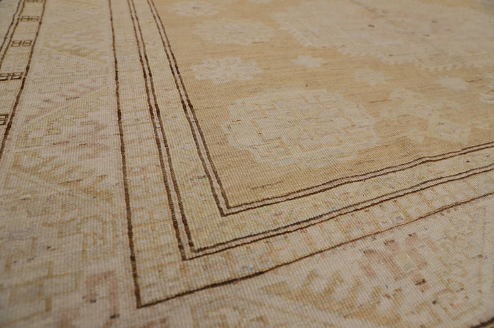 7'x10' Afghan Hand-Knotted Rug | Vintage-Style Geometric Rug