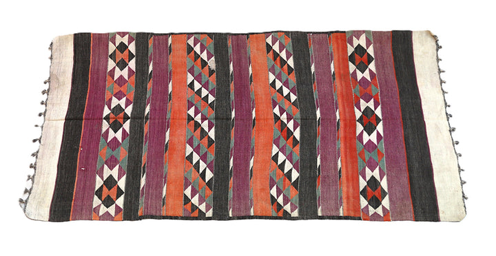 Vintage Afghan Maimana Kilim (4'9" x 9'3") | Tribal Geometric Rug | Ariana Rugs