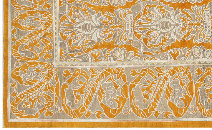 9'x12' Wool Rug | Ariana Transitional | Orange Ivory Rug
