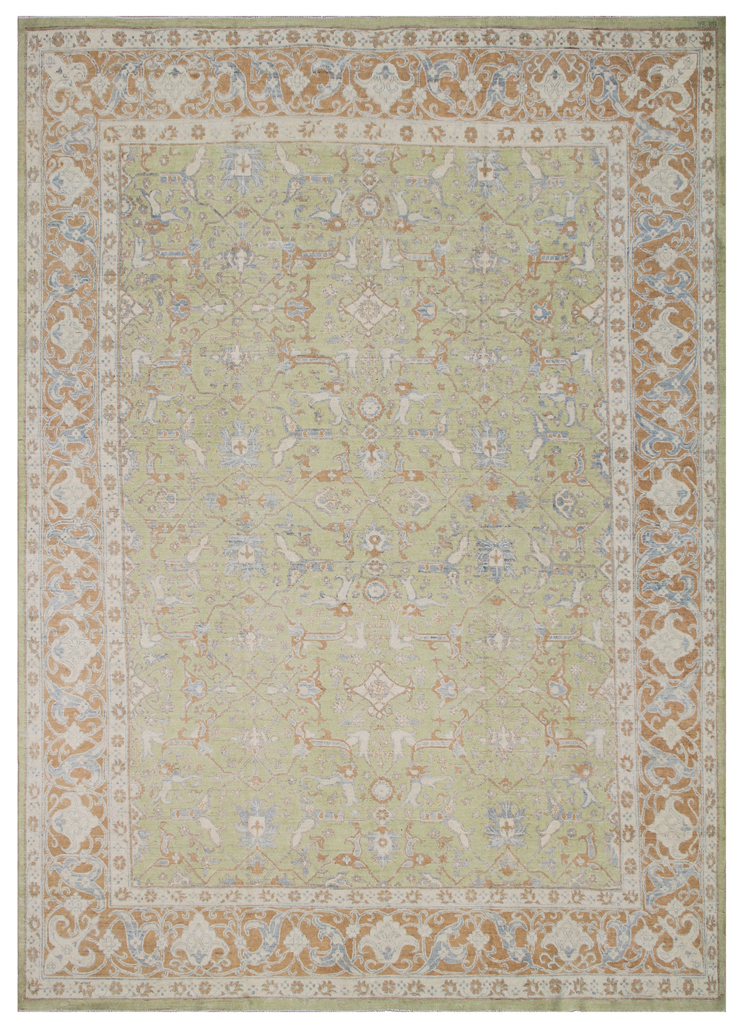 10'x14 Ariana Traditional Green Blue Ivory Rug