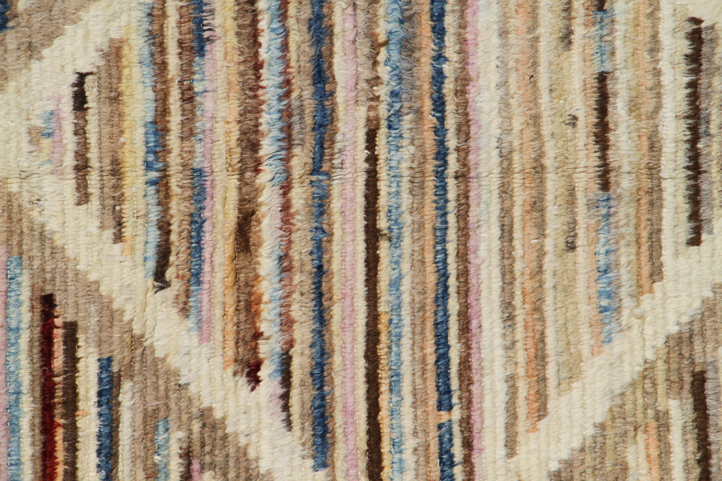 7'x9' Ariana Moroccan Beige and Cream Geometric Diamond Pattern Barchi Wool Area Rug