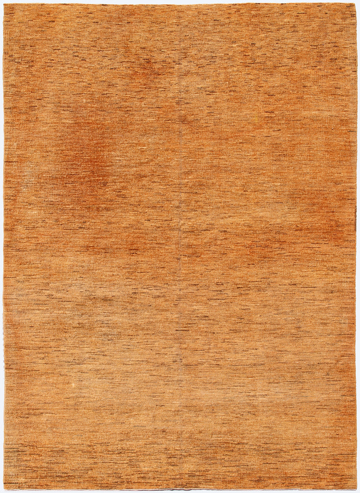 6'x9' Solid Orange Overdye Wool Area Rug