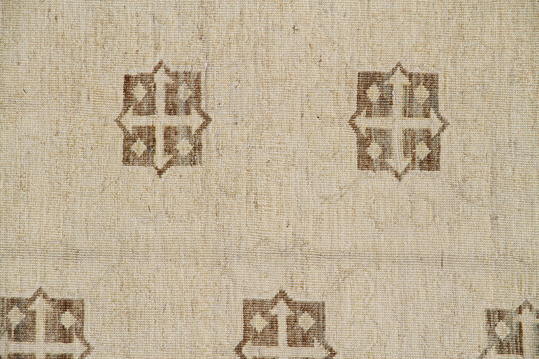 11'x9' Ariana Geometric Design Wool Hand Knotted Vintage Collection Area Rug