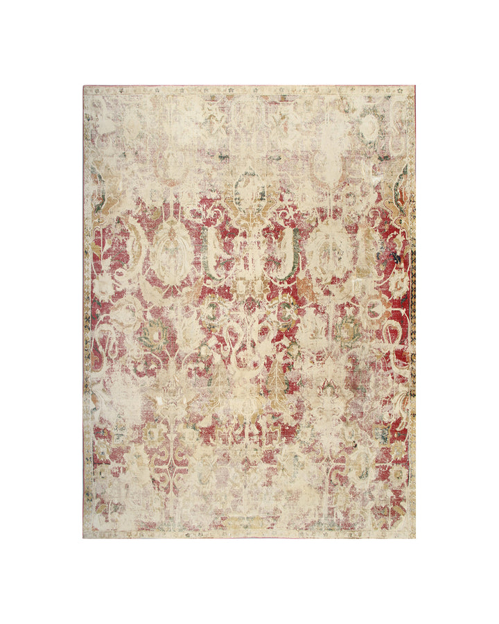 17th Century Antique Persian Isfahan Rug Fragment | 9'x10' Collectible Masterpiece