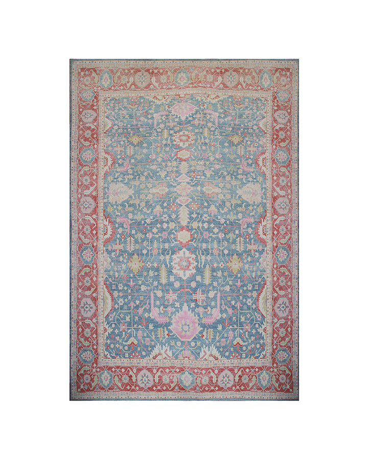 17'x25' Persian Serapi Design | Blue Red Large Wool Rug
