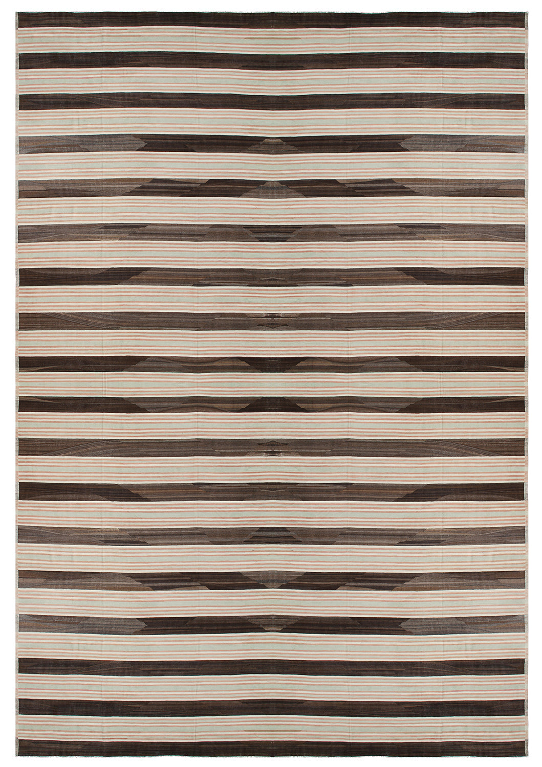 17' x 29' Afghan Kilim | Palace-Size Striped Wool Rug | Ariana Kilim Collection