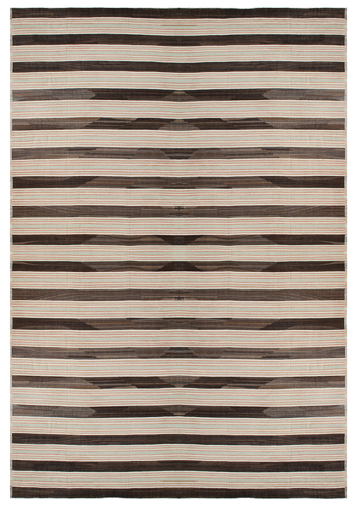 17' x 29' Afghan Kilim | Palace-Size Striped Wool Rug | Ariana Kilim Collection