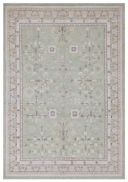 13'x9' Ariana Traditional Geometric Samarkand Design Rug