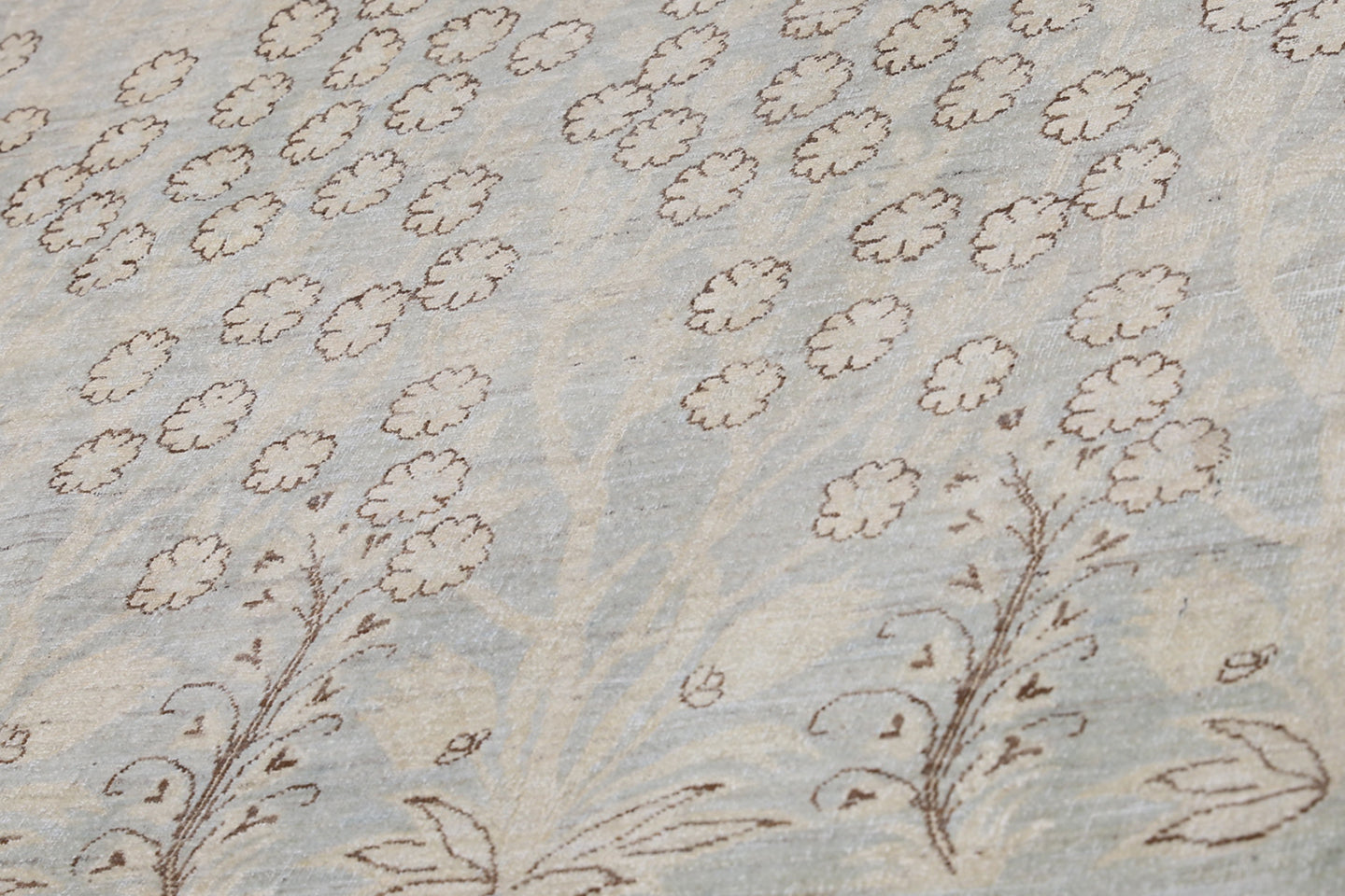 9'x12' Ariana Transitional Blue Brown Floral Design Rug