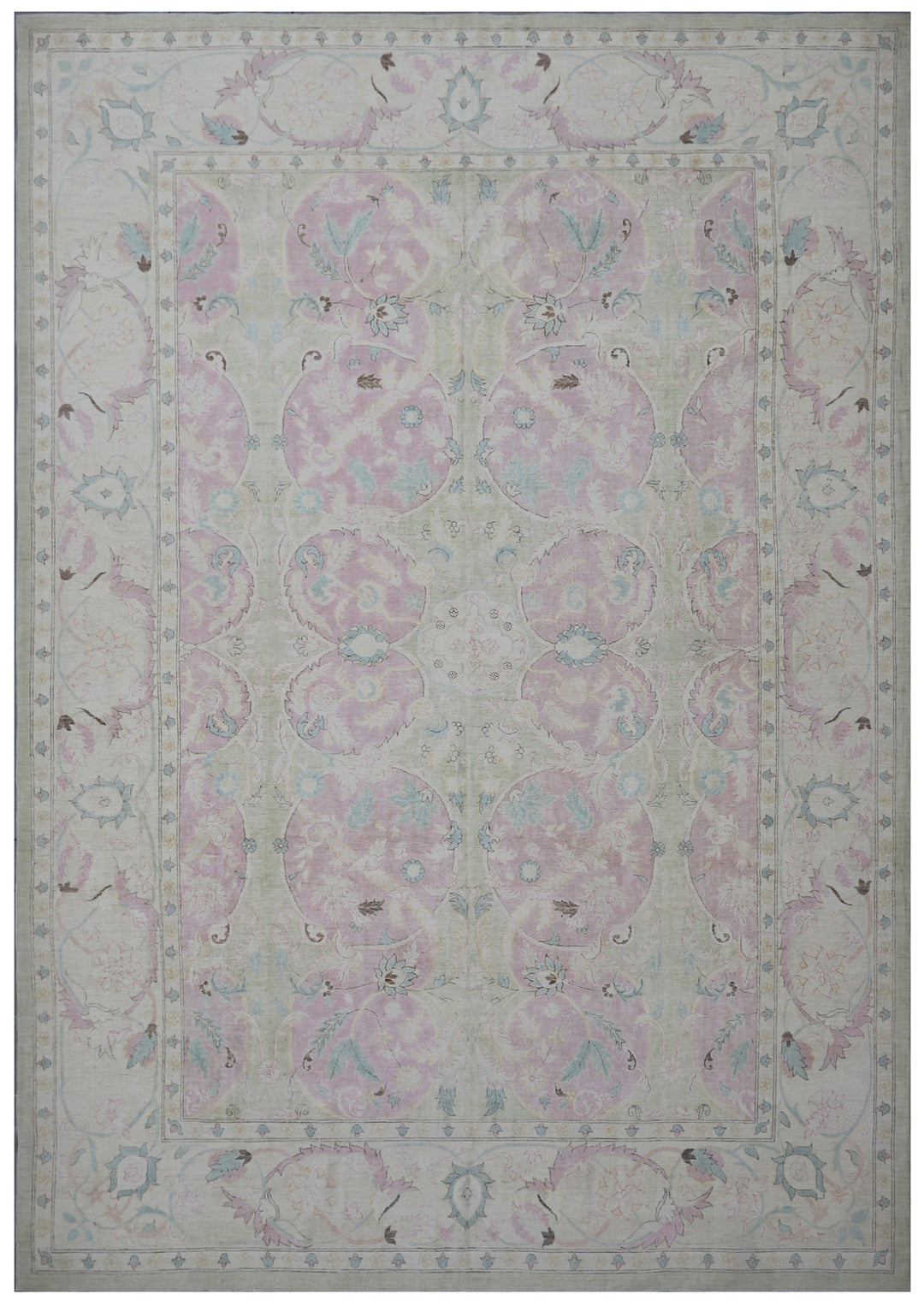 14'x10'Ariana Fine Polonaise Design Hand Knotted Large Size Area Rug