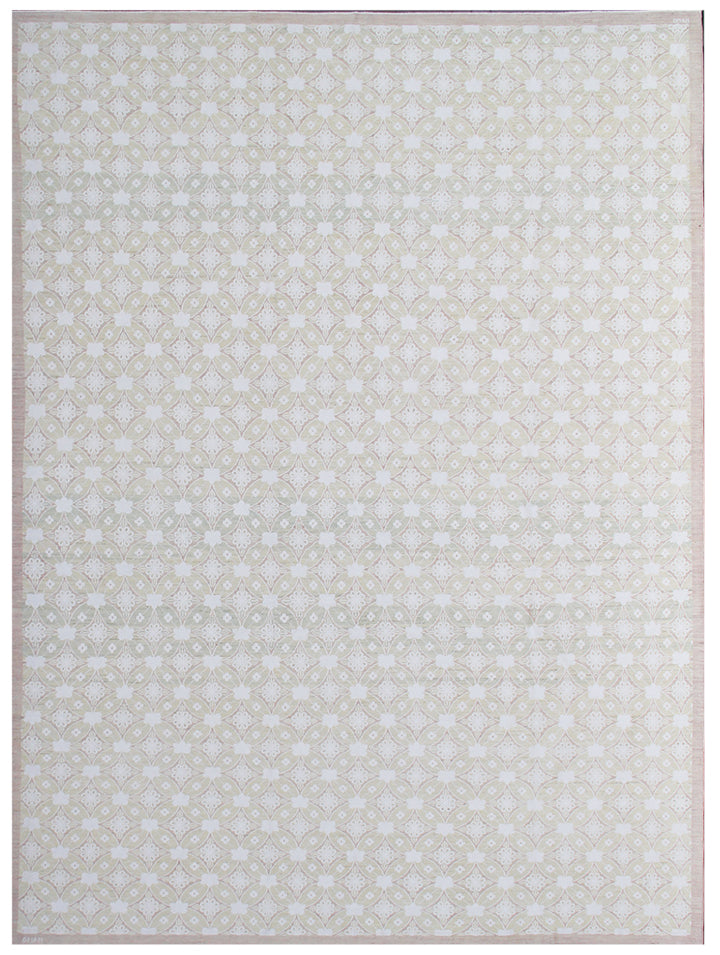 12'x9' Ariana Modern Pastel White Rug