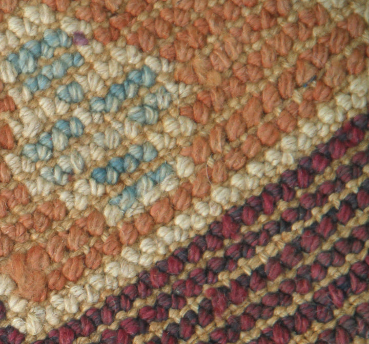 15x10 Dark Brown Burgundy Turkish Ushak rug with ivory and pastel orange Arts and Crafts floral pattern.